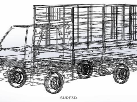 CARRIER POULTRY CHICKENS RACK FENCE CAGE CARGO TRUCK PICKUP CAR Modelo 3D