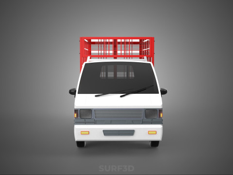 CARRIER POULTRY CHICKENS RACK FENCE CAGE CARGO TRUCK PICKUP CAR Modelo 3D