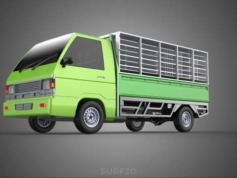 FOWL POULTRY BIRD CARRIER RACK FENCE CAGE TRUCK PICKUP CAR CARGO Model 3D