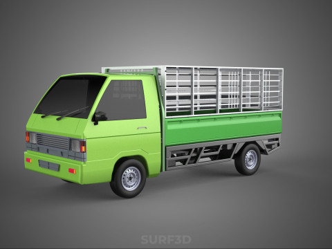 FOWL POULTRY BIRD CARRIER RACK FENCE CAGE TRUCK PICKUP CAR CARGO Model 3D