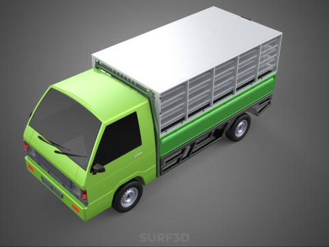 FOWL POULTRY BIRD CARRIER RACK FENCE CAGE TRUCK PICKUP CAR CARGO Model 3D