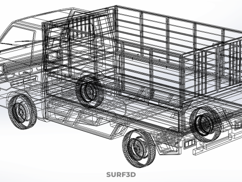 FOWL POULTRY BIRD CARRIER RACK FENCE CAGE TRUCK PICKUP CAR CARGO Model 3D