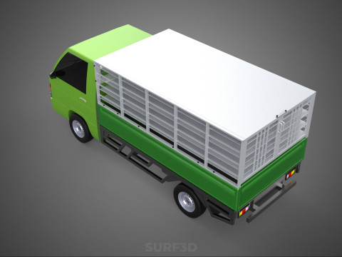 FOWL POULTRY BIRD CARRIER RACK FENCE CAGE TRUCK PICKUP CAR CARGO Model 3D