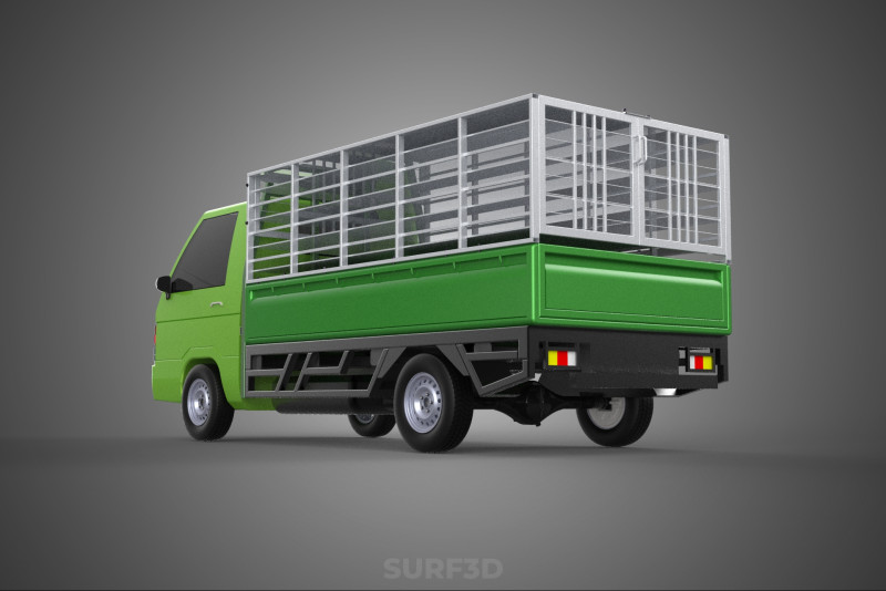 FOWL POULTRY BIRD CARRIER RACK FENCE CAGE TRUCK PICKUP CAR CARGO Model 3D .c4d .max .obj .3ds .fbx .stl .blend