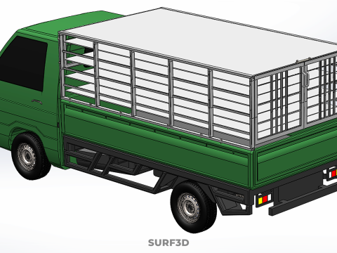 FOWL POULTRY BIRD CARRIER RACK FENCE CAGE TRUCK PICKUP CAR CARGO Model 3D