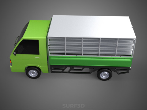 FOWL POULTRY BIRD CARRIER RACK FENCE CAGE TRUCK PICKUP CAR CARGO Model 3D