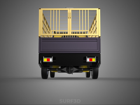PICKUP TRUCK CAGE TRANSPORT DELIVERY CARGO LOGISTICS COMMERCIAL Modèle 3D