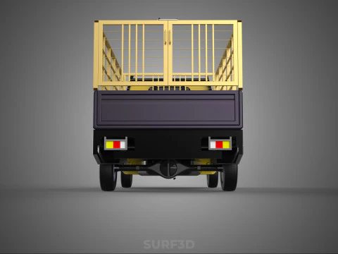 PICKUP TRUCK CAGE TRANSPORT DELIVERY CARGO LOGISTICS COMMERCIAL 3D Model