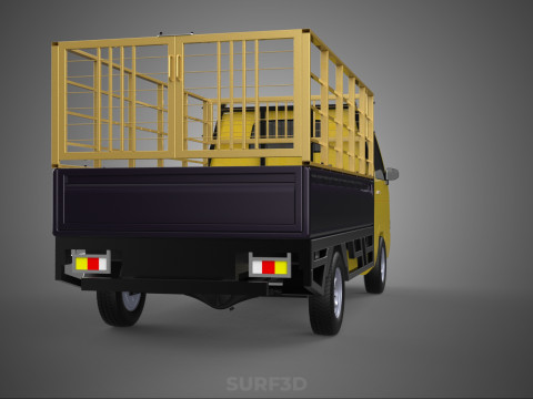 PICKUP TRUCK CAGE TRANSPORT DELIVERY CARGO LOGISTICS COMMERCIAL Modèle 3D