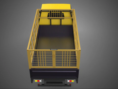 PICKUP TRUCK CAGE TRANSPORT DELIVERY CARGO LOGISTICS COMMERCIAL 3D Model