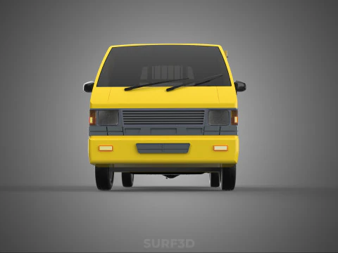PICKUP TRUCK CAGE TRANSPORT DELIVERY CARGO LOGISTICS COMMERCIAL 3D Model