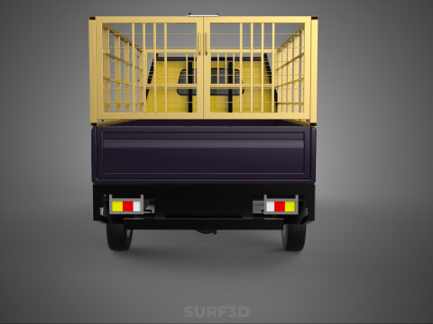 PICKUP TRUCK CAGE TRANSPORT DELIVERY CARGO LOGISTICS COMMERCIAL Modèle 3D