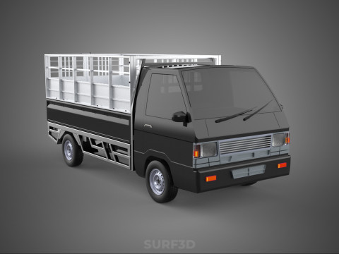 BAKKIE UTE PICKUP CAGE FLAT DECK COLT DELICA L 300 TRUCK CARGO 3D-Modell