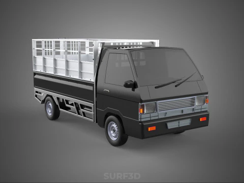 BAKKIE UTE PICKUP CAGE FLAT DECK COLT DELICA L 300 CAMION CARGO Modello 3D