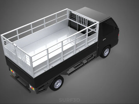 BAKKIE UTE PICKUP CAGE FLAT DECK COLT DELICA L 300 TRUCK CARGO 3D Model