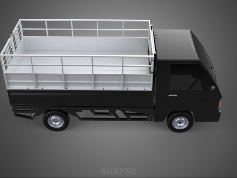 BAKKIE UTE PICKUP CAGE FLAT DECK COLT DELICA L 300 TRUCK CARGO 3D मॉडल