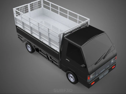 BAKKIE UTE PICKUP CAGE FLAT DECK COLT DELICA L 300 TRUCK CARGO 3D Model