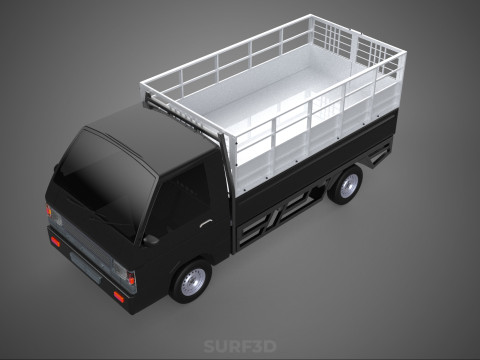 BAKKIE UTE PICKUP CAGE FLAT DECK COLT DELICA L 300 TRUCK CARGO 3D मॉडल