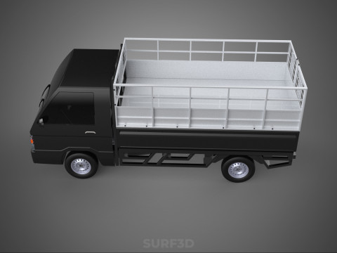BAKKIE UTE PICKUP CAGE FLAT DECK COLT DELICA L 300 TRUCK CARGO 3D मॉडल