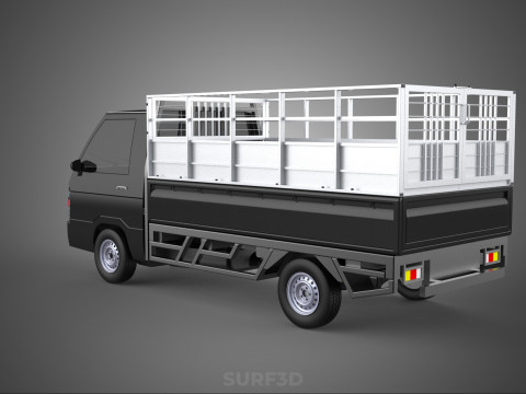 BAKKIE UTE PICKUP CAGE FLAT DECK COLT DELICA L 300 TRUCK CARGO 3D मॉडल