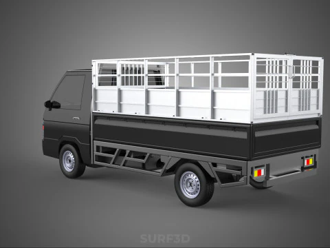BAKKIE UTE PICKUP CAGE FLAT DECK COLT DELICA L 300 TRUCK CARGO 3D Model