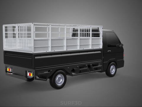 BAKKIE UTE PICKUP CAGE FLAT DECK COLT DELICA L 300 TRUCK CARGO 3D मॉडल