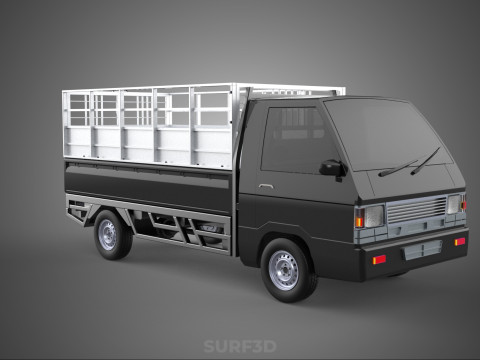 BAKKIE UTE PICKUP CAGE FLAT DECK COLT DELICA L 300 TRUCK CARGO 3D मॉडल