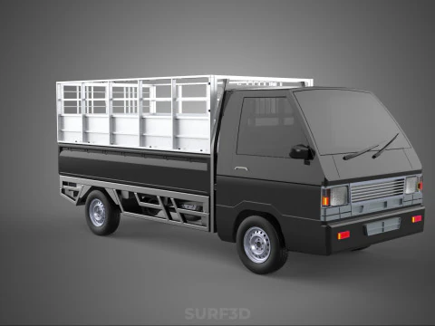BAKKIE UTE PICKUP CAGE FLAT DECK COLT DELICA L 300 TRUCK CARGO 3D Model