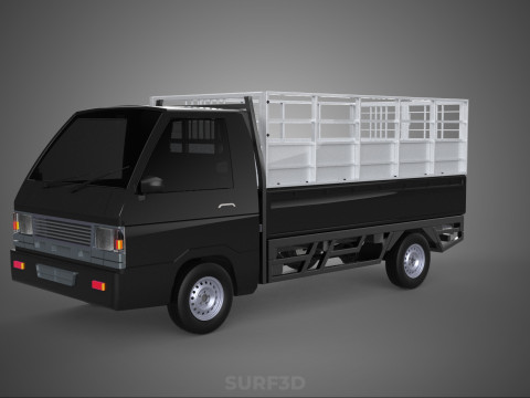 BAKKIE UTE PICKUP CAGE FLAT DECK COLT DELICA L 300 TRUCK CARGO 3D मॉडल
