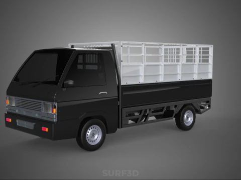 BAKKIE UTE PICKUP CAGE FLAT DECK COLT DELICA L 300 TRUCK CARGO 3D Model