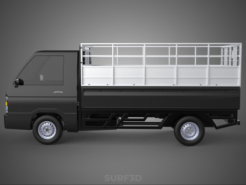 BAKKIE UTE PICKUP CAGE FLAT DECK COLT DELICA L 300 TRUCK CARGO 3D मॉडल