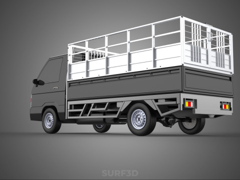 BAKKIE UTE PICKUP CAGE FLAT DECK COLT DELICA L 300 TRUCK CARGO 3D मॉडल