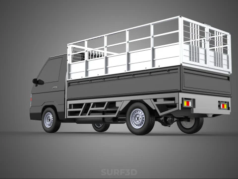 BAKKIE UTE PICKUP CAGE FLAT DECK COLT DELICA L 300 TRUCK CARGO 3D Model