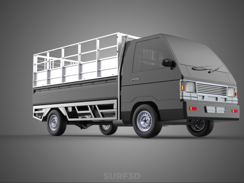 BAKKIE UTE PICKUP CAGE FLAT DECK COLT DELICA L 300 TRUCK CARGO 3D मॉडल