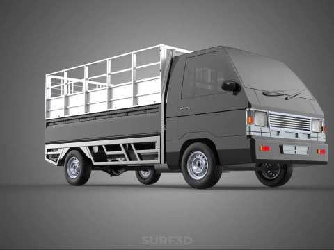 BAKKIE UTE PICKUP CAGE FLAT DECK COLT DELICA L 300 TRUCK CARGO 3D Model