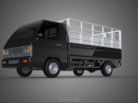 BAKKIE UTE PICKUP CAGE FLAT DECK COLT DELICA L 300 TRUCK CARGO 3D मॉडल