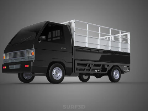 BAKKIE UTE PICKUP CAGE FLAT DECK COLT DELICA L 300 TRUCK CARGO 3D Model
