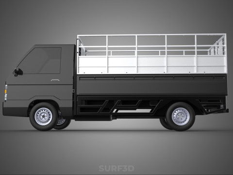 BAKKIE UTE PICKUP CAGE FLAT DECK COLT DELICA L 300 TRUCK CARGO 3D मॉडल