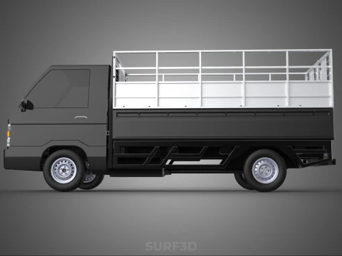 BAKKIE UTE PICKUP CAGE FLAT DECK COLT DELICA L 300 TRUCK CARGO 3D Model