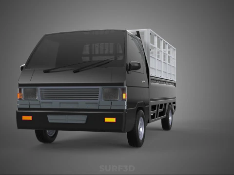BAKKIE UTE PICKUP CAGE FLAT DECK COLT DELICA L 300 TRUCK CARGO 3D Model