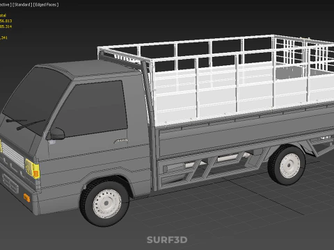 BAKKIE UTE PICKUP CAGE FLAT DECK COLT DELICA L 300 TRUCK CARGO 3D Model
