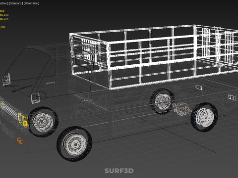 BAKKIE UTE PICKUP CAGE FLAT DECK COLT DELICA L 300 TRUCK CARGO 3D मॉडल