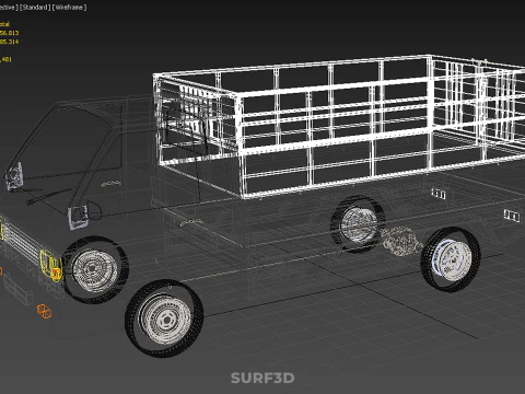 BAKKIE UTE PICKUP CAGE FLAT DECK COLT DELICA L 300 TRUCK CARGO 3D Model