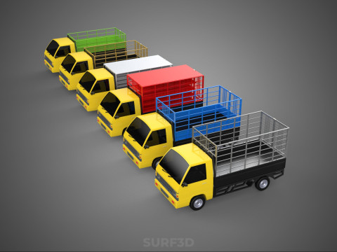ALL TYPE CAGE BAKKIE UTE PICKUP TRUCK TRANSPORT DELIVERY CARGO 3D Модель