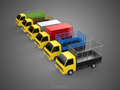 ALL TYPE CAGE BAKKIE UTE PICKUP TRUCK TRANSPORT DELIVERY CARGO 3D Model