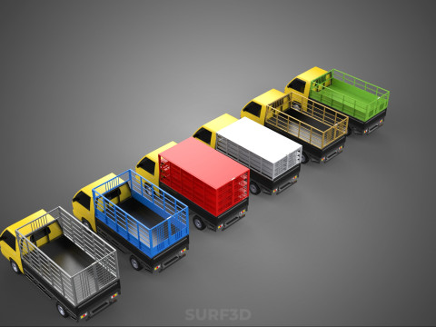 ALL TYPE CAGE BAKKIE UTE PICKUP TRUCK TRANSPORT DELIVERY CARGO 3D Модель
