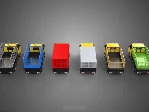 ALL TYPE CAGE BAKKIE UTE PICKUP TRUCK TRANSPORT DELIVERY CARGO 3D Model