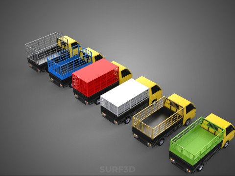 ALL TYPE CAGE BAKKIE UTE PICKUP TRUCK TRANSPORT DELIVERY CARGO 3D Модель