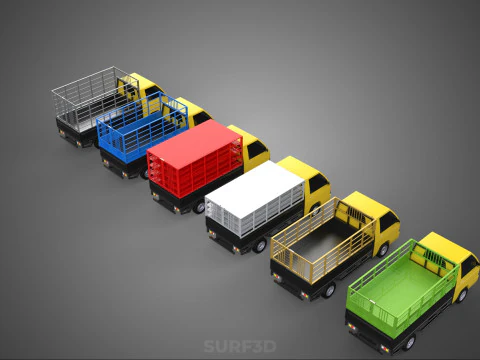 ALL TYPE CAGE BAKKIE UTE PICKUP TRUCK TRANSPORT DELIVERY CARGO 3D Model