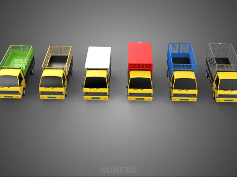 ALL TYPE CAGE BAKKIE UTE PICKUP TRUCK TRANSPORT DELIVERY CARGO 3D Model